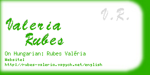 valeria rubes business card